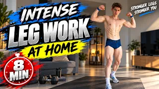 8-MINUTE INTENSE LEG WORKOUT 🔥 At Home