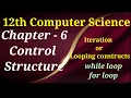 12th Computer Science Chapter 6 Control structure in python iteration or looping construct