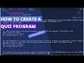 How to Create a Quiz Program using python - Object-Oriented Programming OOPs