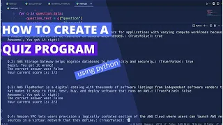How to Create a Quiz Program using python - Object-Oriented Programming OOPs