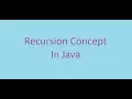 Java Basics Course 34 Recursion ARABIC