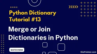 Merge or Join Dictionaries in Python Explained with Examples Python Dictionary Tutorial