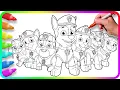 Coloring Pages PAW PATROL How to color Paw Patrol characters Easy Drawing Tutorial Art