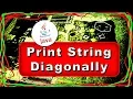 string print diagonally in java
