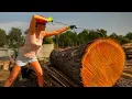 Download Lagu She Keeps the Wood Chips Flowing in Brutal Heat.