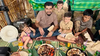 حفلة مشاوي على البحر معا الاهل قبل السجن🥲