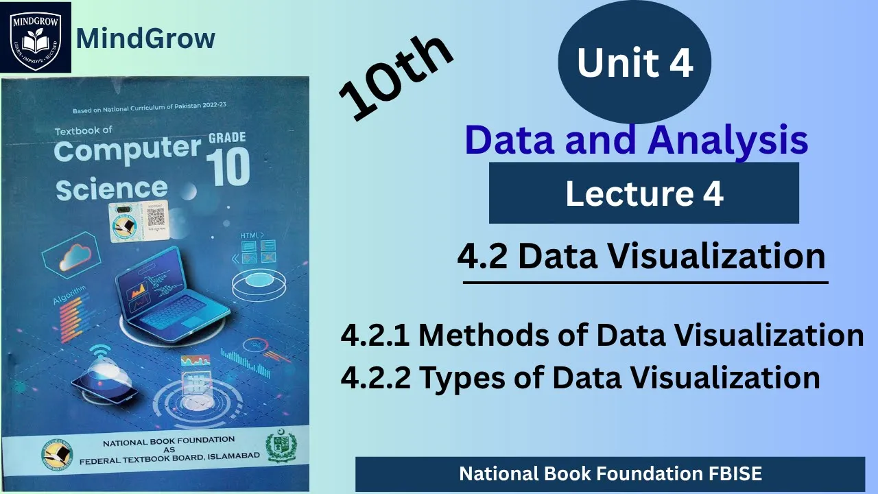 Unit 4 Data and Analysis | Data Visualization, Types and Methods Class 10 Computer | NBF