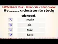 Collocations Quiz - Make Do Take Have Learn Natural English Expressions A2 B1 Level