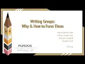 Writing Groups: Why and How to Form Them