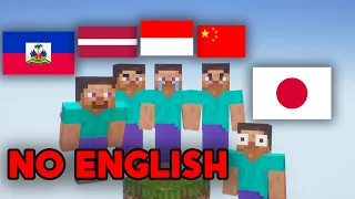 one block skyblock but everyone speaks their native language