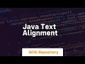 java text alignment