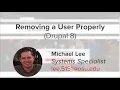 D8 Removing a User in Drupal 8