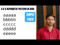 Pattern Program 11 5 5 Alphabetic pattern program in java Dry Run in hindi
