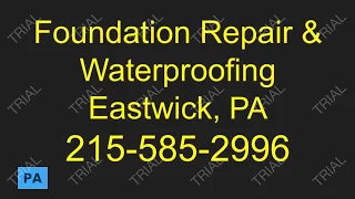 foundation repair eastwick pa 215-585-2996 waterproofing concrete cracks basement waterproofing
