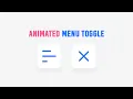 Modern Animated Menu Toggle Button using Html CSS Javascript