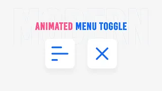 Modern Animated Menu Toggle Button using Html CSS Javascript