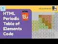 HTML Periodic Table of Elements Code Part 1 - Basic Structure Educatement