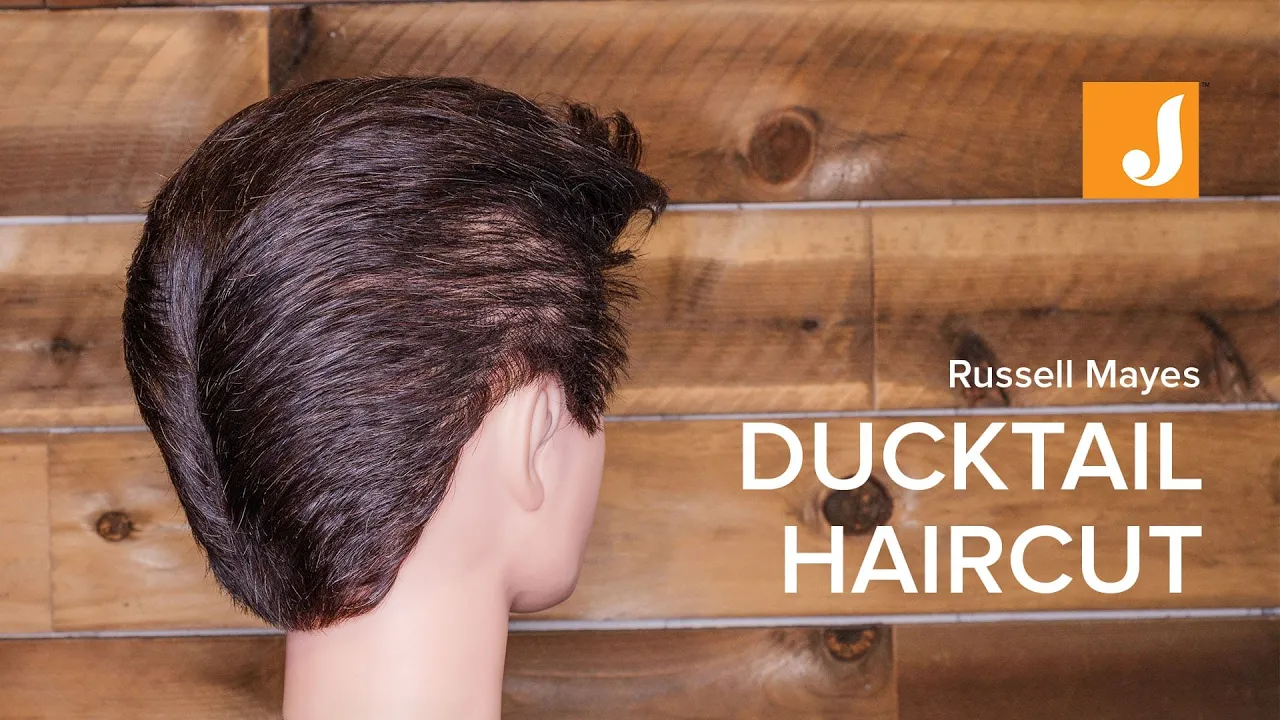 Men's Classic Vintage 1950's Ducktail Haircut Tutorial using Scissors