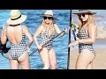 Hilary Duff showing Off Toned Figure In Stylish Swimsuit In Hawaii
