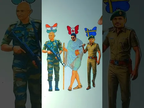 🧡🤍💚 Desh Rangila 🫡 happy independence day|| India 🇮🇳 Canada 🇨🇦 Sweden 🇸🇪 #shorts #art #viral