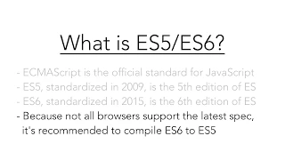Refactor a React app from ES5 to ES6