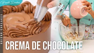 BUTTERCREAM de CHOCOLATE estable para relleno y decoración de tartas y cupcakes | QUIERO CUPCAKES