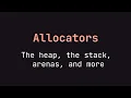 Why so many languages have allocators now
