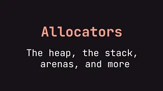 Why so many languages have allocators now
