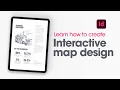 Create a digital magazine layout with an interactive map in Adobe InDesign