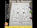 Color By Number Addition For Math Remediation Sums to 10 The Three Little Pigs