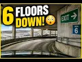 T F Green Airport Parking Garage Exit 6th Floor to Street Level in 4K