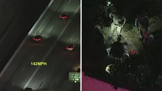 Driver arrested after dangerous 140 mph chase ends in foot bail
