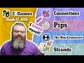 NYT Connections Pips Mini Crossword and Strands March 25 2026