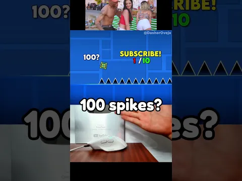 Sua Amiga Vou Pegar VS Massive 100 Spike Jump in Geometry Dash! #shorts