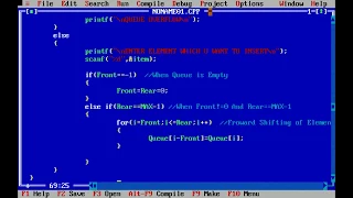 C Program to implement Linear Queue Insertion And Deletion Operations Using 1D Array By Gmone Lab