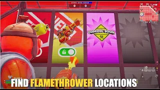 SUPER RED VS BLUE TYPICAL GAMER MAP FORTNITE - FIND FLAMETHROWER LOCATIONS
