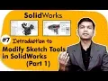 Introduction to Modify Sketch Tools in SolidWorks Part 1 - Sketching in SolidWorks