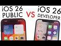 iOS 26 Public Beta vs iOS 26 Developer Beta Comparison