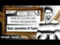 Basic operations of Tuples in Tamil Problem Solving and Python Programming in Tamil GE3151 Unit 4