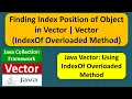 Finding Index Position of Object in Vector Vector IndexOf Overloaded Method