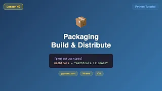 Python Packaging with pyproject toml - Wheels pip install CLI Entry Points Tutorial