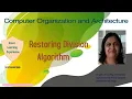 Restoring Division Algo