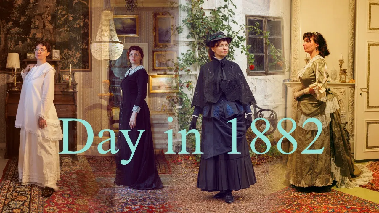 A day in 1882, getting dressed from dawn till night
