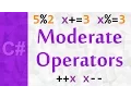 C Moderate Operators Modulus x and x Tutorial for Beginners Assignment Operator