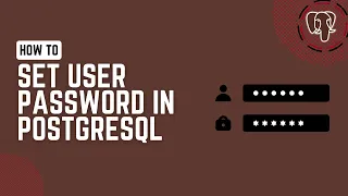 PostgreSQL Set Password Change Password in PostgreSQL Set or Change Password in PostgreSQL