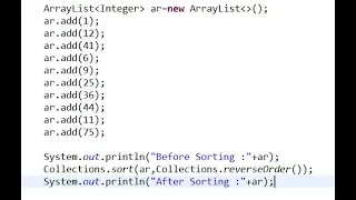 How to Sort ArrayList Collection Decending Order in Java - Intact Abode