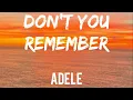Download Lagu Adele - Don't You Remember (Lyrics)