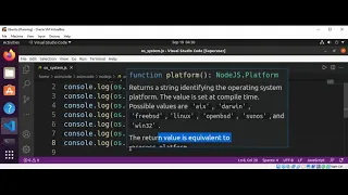 Node js Operating system related utility functions