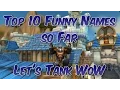 Top 10 Funny Names in Lets Tank WoW so far