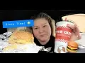 I got banned from my husbands workplace for this STORYTIME 5 GUYS MUKBANG